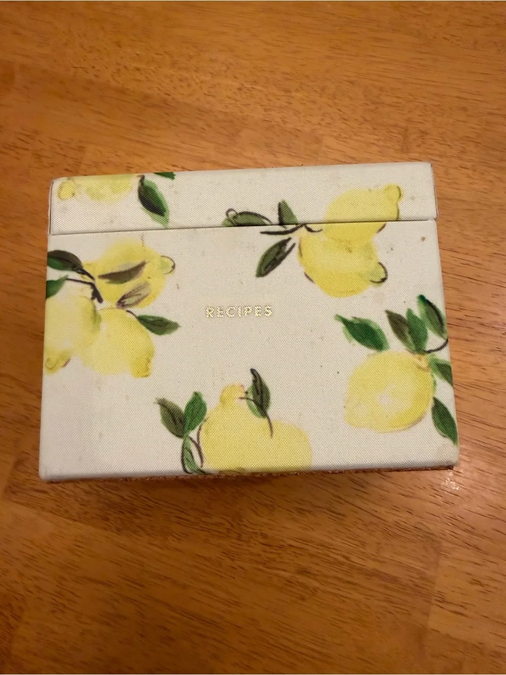kate spade Lemon Pattern Recipe Box - Yellow, Green, White